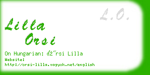 lilla orsi business card